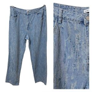 Fashion Nova Straight patterned textured Jeans Size 2X